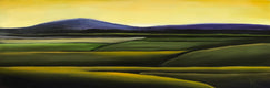 Original art for sale at UGallery.com | Purple Mountains III by Mandy Main | $480 | oil painting | 12' h x 36' w | thumbnail 1