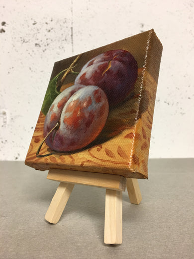 Purple Plums by Nikolay Rizhankov |  Side View of Artwork 