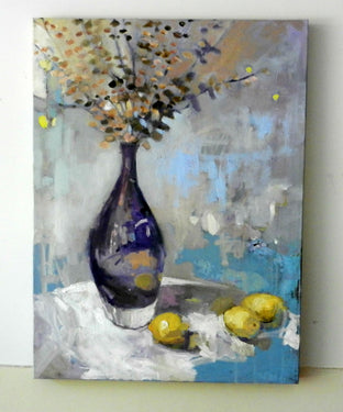 Original art for sale at UGallery.com | Purple Vase by Mary Pratt | $2,500 | oil painting | 40' h x 30' w | photo 3