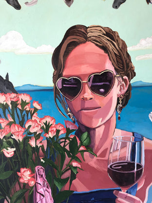 Original art for sale at UGallery.com | Queen of Cups by Rachel Srinivasan | $2,100 | oil painting | 48' h x 36' w | photo 3