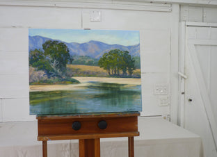Quiet Afternoon Painting at Devereux Slough by Elizabeth Garat |  Context View of Artwork 