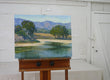Original art for sale at UGallery.com | Quiet Afternoon Painting at Devereux Slough by Elizabeth Garat | $1,000 | oil painting | 18' h x 24' w | thumbnail 3