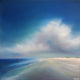 Original art for sale at UGallery.com | Quiet Beach Cloud by Nancy Hughes Miller | $850 | oil painting | 20' h x 20' w | thumbnail 1