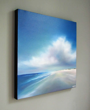 Quiet Beach Cloud by Nancy Hughes Miller |  Side View of Artwork 