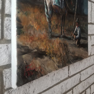 Rolling a Quirly by Jan Fontecchio Perley |  Side View of Artwork 