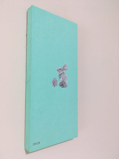 Rabbit & Coral Reef by Heejin Sutton |  Side View of Artwork 