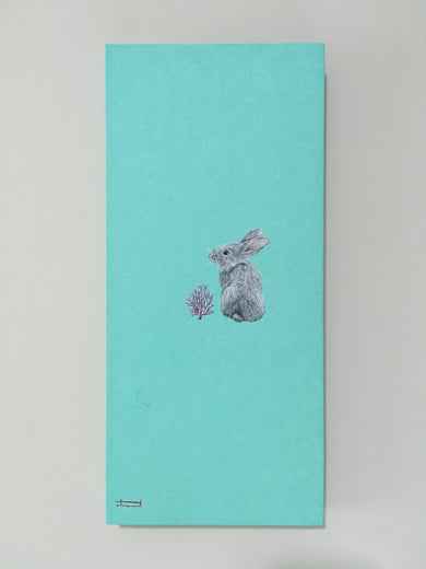 Rabbit & Coral Reef by Heejin Sutton |   Closeup View of Artwork 