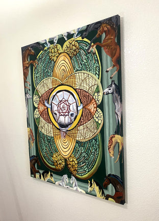 Ace of Pentacles by Rachel Srinivasan |  Side View of Artwork 
