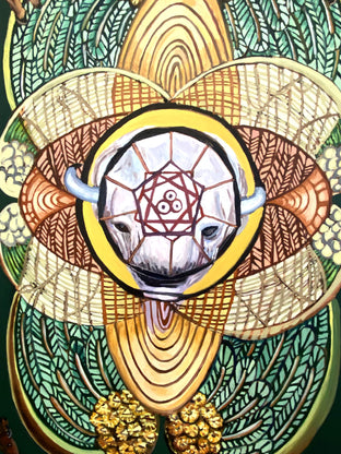 Ace of Pentacles by Rachel Srinivasan |   Closeup View of Artwork 