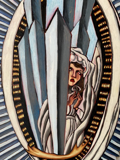 Ace of Swords by Rachel Srinivasan |   Closeup View of Artwork 