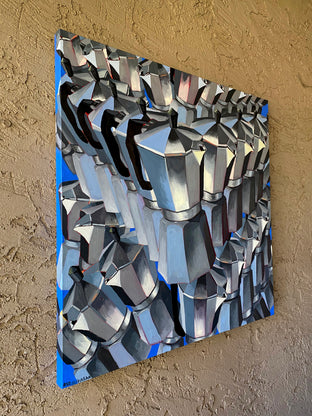 Original art for sale at UGallery.com | Braque Coffee by Rachel Srinivasan | $1,300 | oil painting | 36' h x 36' w | photo 2