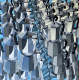 Original art for sale at UGallery.com | Contradiction Coffee by Rachel Srinivasan | $1,800 | oil painting | 36' h x 36' w | thumbnail 1