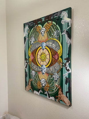 Eight of Pentacles by Rachel Srinivasan |  Side View of Artwork 