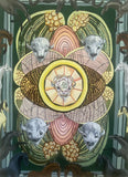 Original art for sale at UGallery.com | Five of Pentacles by Rachel Srinivasan | $2,000 | oil painting | 48' h x 36' w | thumbnail 1