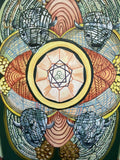 Original art for sale at UGallery.com | Four of Pentacles by Rachel Srinivasan | $2,000 | oil painting | 48' h x 36' w | thumbnail 4
