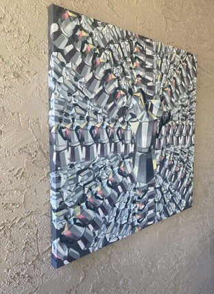 Original art for sale at UGallery.com | Merlin Coffee by Rachel Srinivasan | $2,000 | oil painting | 36' h x 36' w | photo 2