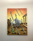 Original art for sale at UGallery.com | Nine of Swords by Rachel Srinivasan | $2,000 | oil painting | 48' h x 36' w | thumbnail 3