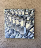 Original art for sale at UGallery.com | Optimist Coffee by Rachel Srinivasan | $1,800 | mixed media artwork | 36' h x 36' w | thumbnail 3