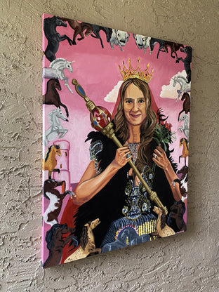 Original art for sale at UGallery.com | Queen of Wands I by Rachel Srinivasan | $1,900 | oil painting | 48' h x 36' w | photo 2