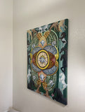 Original art for sale at UGallery.com | Seven of Pentacles by Rachel Srinivasan | $2,600 | oil painting | 48' h x 36' w | thumbnail 2