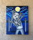 Original art for sale at UGallery.com | Seven of Swords by Rachel Srinivasan | $2,000 | oil painting | 48' h x 36' w | thumbnail 3