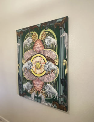 Six of Pentacles by Rachel Srinivasan |  Side View of Artwork 