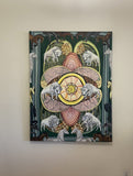 Original art for sale at UGallery.com | Six of Pentacles by Rachel Srinivasan | $2,000 | oil painting | 48' h x 36' w | thumbnail 3