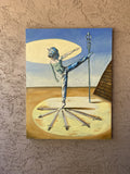 Original art for sale at UGallery.com | Six of Swords by Rachel Srinivasan | $2,000 | oil painting | 48' h x 36' w | thumbnail 3