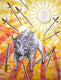 Original art for sale at UGallery.com | Ten of Swords by Rachel Srinivasan | $2,000 | oil painting | 48' h x 36' w | thumbnail 1