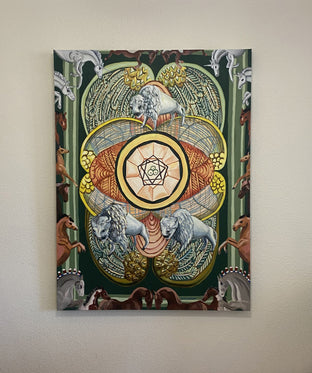 Three of Pentacles by Rachel Srinivasan |  Side View of Artwork 