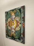 Original art for sale at UGallery.com | Two of Pentacles by Rachel Srinivasan | $2,000 | oil painting | 48' h x 36' w | thumbnail 2