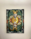 Original art for sale at UGallery.com | Two of Pentacles by Rachel Srinivasan | $2,000 | oil painting | 48' h x 36' w | thumbnail 3