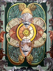 oil painting by Rachel Srinivasan titled Two of Pentacles