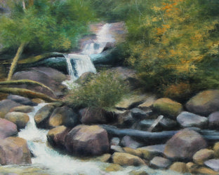 Original art for sale at UGallery.com | Raging Waters by Jo Galang | $975 | oil painting | 24' h x 18' w | photo 4