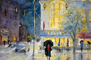 Rain on Madison by Judy Mudd |   Closeup View of Artwork 