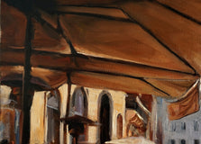 Original art for sale at UGallery.com | Rainy Afternoon in Piazza Navona by Jonelle Summerfield | $950 | oil painting | 24' h x 30' w | thumbnail 2