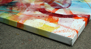 Original art for sale at UGallery.com | Raraskadeedle by Courtney Jacobs | $3,500 | acrylic painting | 48' h x 58' w | thumbnail 2