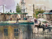 Original art for sale at UGallery.com | Native Village by Rashid Kulbatyrov | $1,425 | watercolor painting | 18.8' h x 27.5' w | thumbnail 4