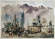 Original art for sale at UGallery.com | Small Village by Rashid Kulbatyrov | $625 | watercolor painting | 16.5' h x 23.2' w | thumbnail 3