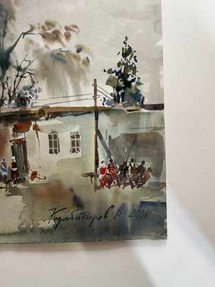Small Village by Rashid Kulbatyrov |  Side View of Artwork 