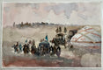 Original art for sale at UGallery.com | Nomad Riders by Rashid Kulbatyrov | $725 | watercolor painting | 15.7' h x 22.8' w | thumbnail 2