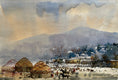 Original art for sale at UGallery.com | Nomadic Life by Rashid Kulbatyrov | $725 | watercolor painting | 15.7' h x 22.8' w | thumbnail 1