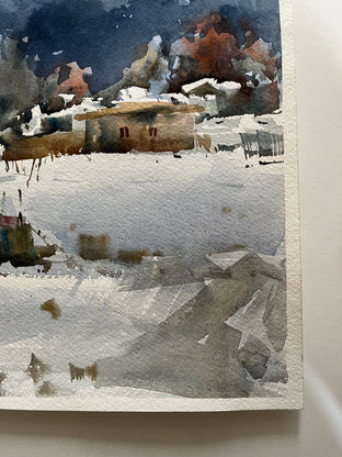 Village in Winter by Rashid Kulbatyrov |   Closeup View of Artwork 