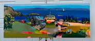 Original art for sale at UGallery.com | A Day on Monhegan Island by Rebecca Klementovich | $1,375 | acrylic painting | 16' h x 40' w | thumbnail 3