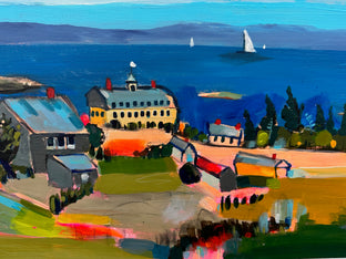 Original art for sale at UGallery.com | A Day on Monhegan Island by Rebecca Klementovich | $1,375 | acrylic painting | 16' h x 40' w | photo 4