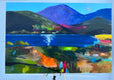Original art for sale at UGallery.com | Brillant Lake Sunshine by Rebecca Klementovich | $1,400 | acrylic painting | 24' h x 36' w | thumbnail 3