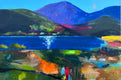 Original art for sale at UGallery.com | Brillant Lake Sunshine by Rebecca Klementovich | $1,400 | acrylic painting | 24' h x 36' w | thumbnail 1
