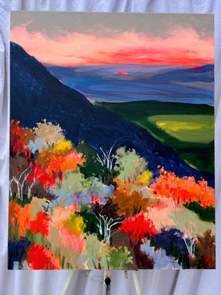 Original art for sale at UGallery.com | Dawn Over the Foliage by Rebecca Klementovich | $1,275 | acrylic painting | 30' h x 24' w | photo 3