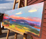 Original art for sale at UGallery.com | Mountains Outstretched by Rebecca Klementovich | $850 | acrylic painting | 12' h x 36' w | thumbnail 2