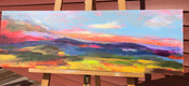 Original art for sale at UGallery.com | Mountains Outstretched by Rebecca Klementovich | $850 | acrylic painting | 12' h x 36' w | thumbnail 3
